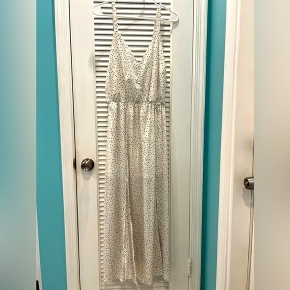 NWT White and black polka dot dress